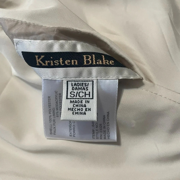 Kristen Blake faux fur vest, reversible, tan, size Small - Picture 5 of 5